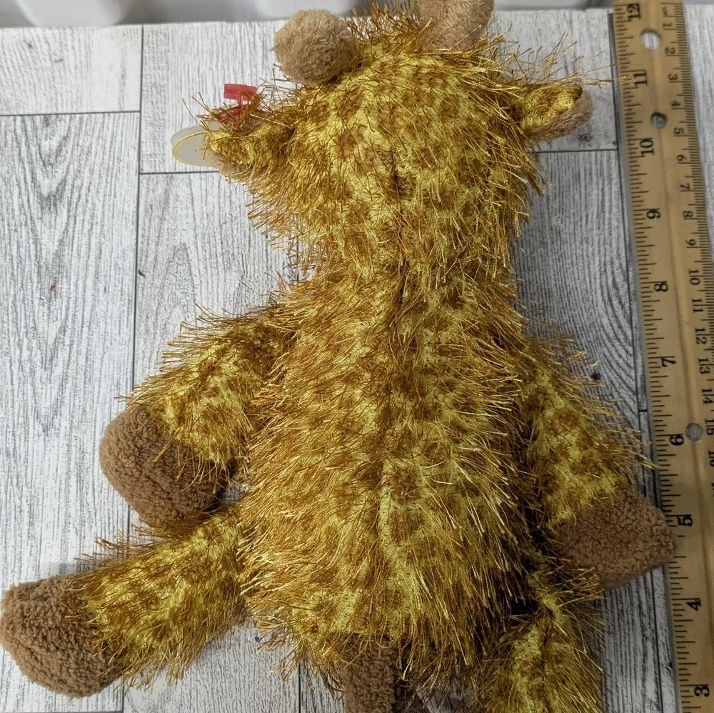 Ty Fluffy Giraffe Plush - Golden and Brown